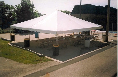 30x30 free standing tent
